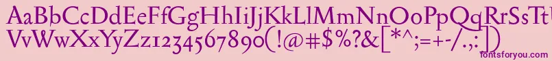 Serapionosf Font – Purple Fonts on Pink Background