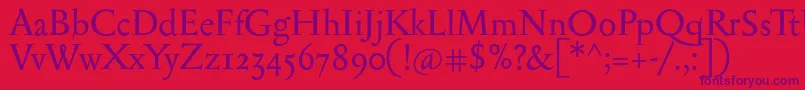 Serapionosf Font – Purple Fonts on Red Background
