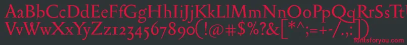 Serapionosf Font – Red Fonts on Black Background