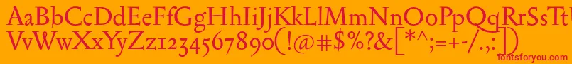 Serapionosf Font – Red Fonts on Orange Background