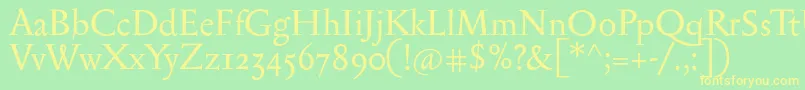 Serapionosf Font – Yellow Fonts on Green Background