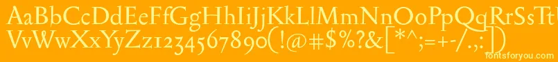 Serapionosf Font – Yellow Fonts on Orange Background