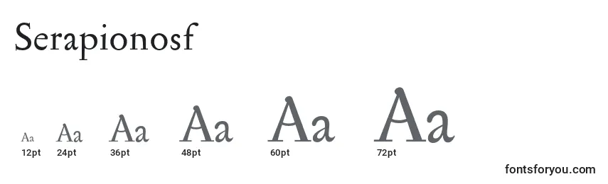 Размеры шрифта Serapionosf