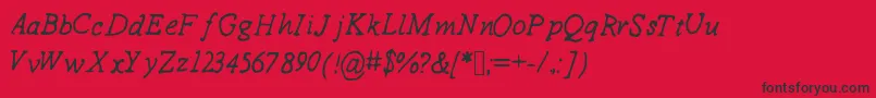 Drewhandwriting2 Font – Black Fonts on Red Background