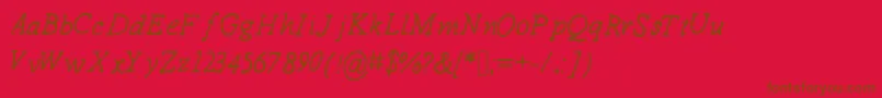 Drewhandwriting2 Font – Brown Fonts on Red Background