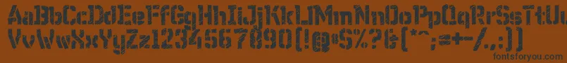 WcWunderbachRoughBta Font – Black Fonts on Brown Background