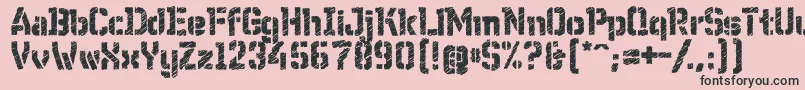 WcWunderbachRoughBta Font – Black Fonts on Pink Background