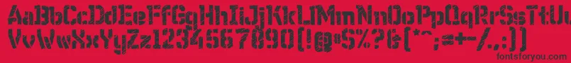 WcWunderbachRoughBta Font – Black Fonts on Red Background