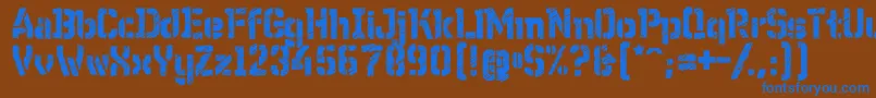 WcWunderbachRoughBta Font – Blue Fonts on Brown Background