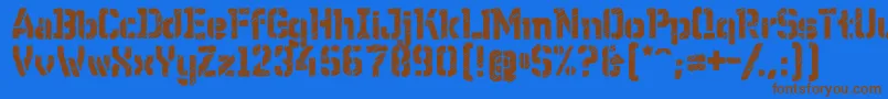 WcWunderbachRoughBta Font – Brown Fonts on Blue Background