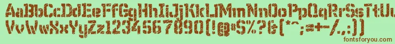 WcWunderbachRoughBta Font – Brown Fonts on Green Background