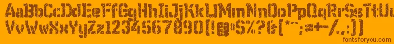 WcWunderbachRoughBta Font – Brown Fonts on Orange Background