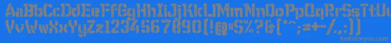 WcWunderbachRoughBta Font – Gray Fonts on Blue Background