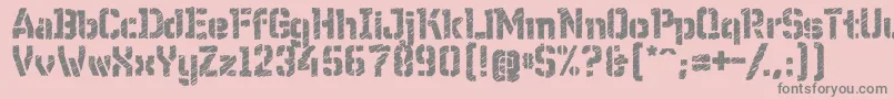 WcWunderbachRoughBta Font – Gray Fonts on Pink Background