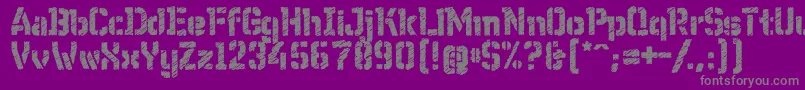 WcWunderbachRoughBta Font – Gray Fonts on Purple Background