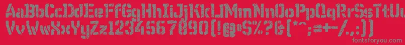 WcWunderbachRoughBta Font – Gray Fonts on Red Background