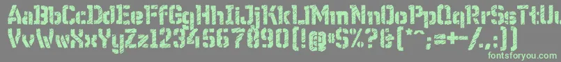 WcWunderbachRoughBta Font – Green Fonts on Gray Background
