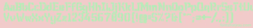 WcWunderbachRoughBta Font – Green Fonts on Pink Background