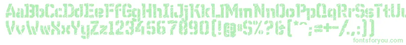 WcWunderbachRoughBta Font – Green Fonts on White Background