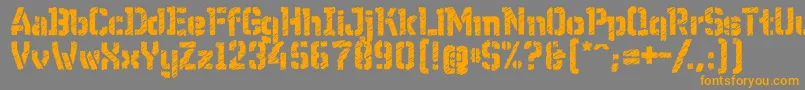 WcWunderbachRoughBta Font – Orange Fonts on Gray Background