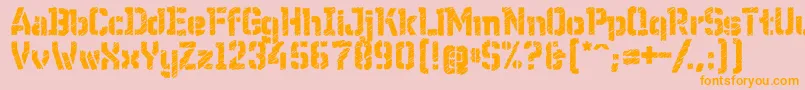 WcWunderbachRoughBta Font – Orange Fonts on Pink Background