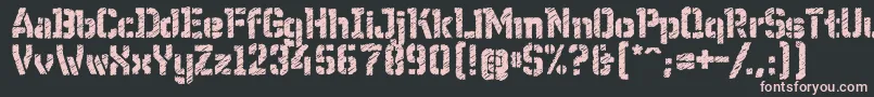 WcWunderbachRoughBta Font – Pink Fonts on Black Background