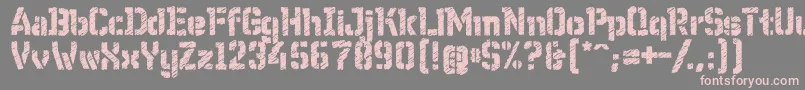 WcWunderbachRoughBta Font – Pink Fonts on Gray Background
