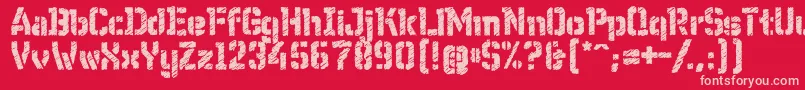 WcWunderbachRoughBta Font – Pink Fonts on Red Background