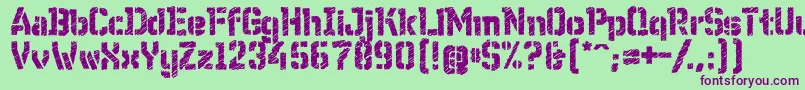 WcWunderbachRoughBta Font – Purple Fonts on Green Background