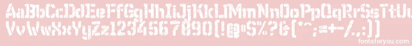 WcWunderbachRoughBta Font – White Fonts on Pink Background