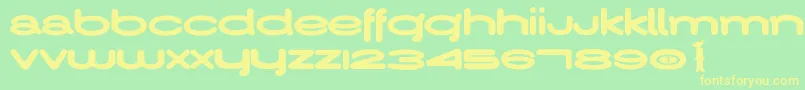 Jamiroquai Font – Yellow Fonts on Green Background