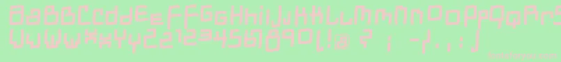 DadastracesfreeshapesBolditalic Font – Pink Fonts on Green Background