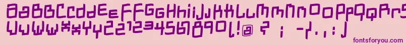 DadastracesfreeshapesBolditalic Font – Purple Fonts on Pink Background