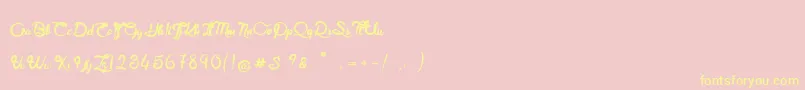 RoyalChicken Font – Yellow Fonts on Pink Background