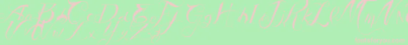 VtksAuthentic Font – Pink Fonts on Green Background