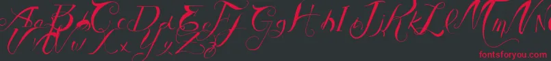 VtksAuthentic Font – Red Fonts on Black Background