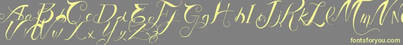 VtksAuthentic Font – Yellow Fonts on Gray Background