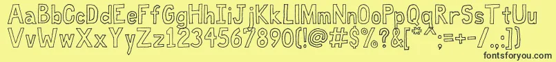 FatFree Font – Black Fonts on Yellow Background