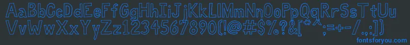 FatFree Font – Blue Fonts on Black Background