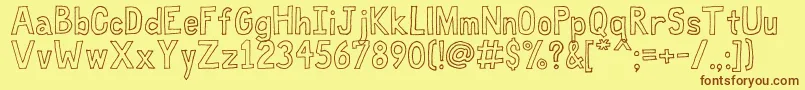 FatFree Font – Brown Fonts on Yellow Background