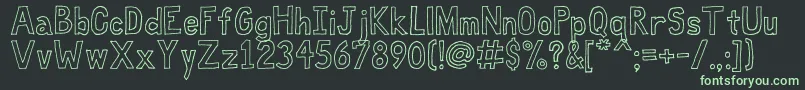 FatFree Font – Green Fonts on Black Background