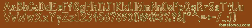 FatFree Font – Green Fonts on Brown Background
