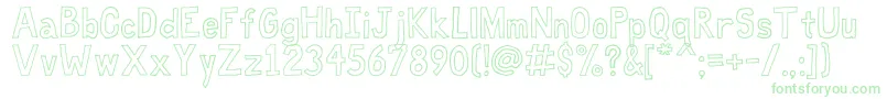 FatFree-Schriftart – Grüne Schriften