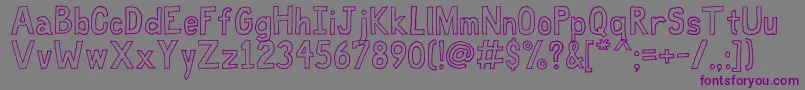 FatFree Font – Purple Fonts on Gray Background