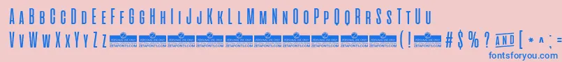 AlienscowsTrial Font – Blue Fonts on Pink Background