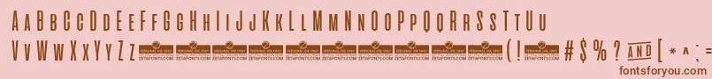 AlienscowsTrial Font – Brown Fonts on Pink Background