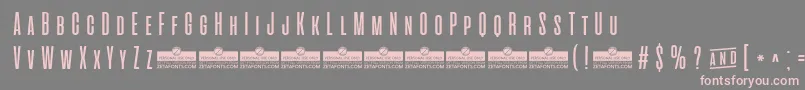 AlienscowsTrial Font – Pink Fonts on Gray Background