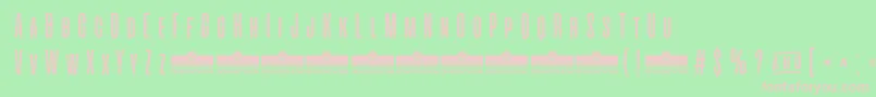 AlienscowsTrial Font – Pink Fonts on Green Background