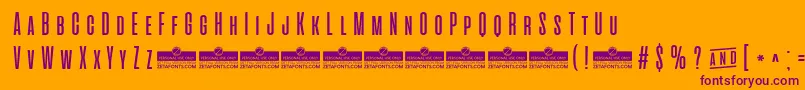 AlienscowsTrial Font – Purple Fonts on Orange Background