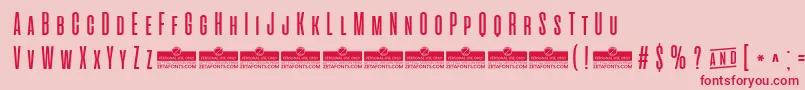 AlienscowsTrial Font – Red Fonts on Pink Background